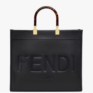 Fendi Sunshine Large Black Leather shopper. Only used once.
